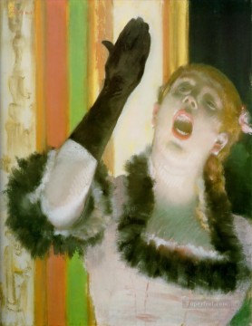 Cantante con guante Impresionismo bailarín de ballet Edgar Degas Pinturas al óleo